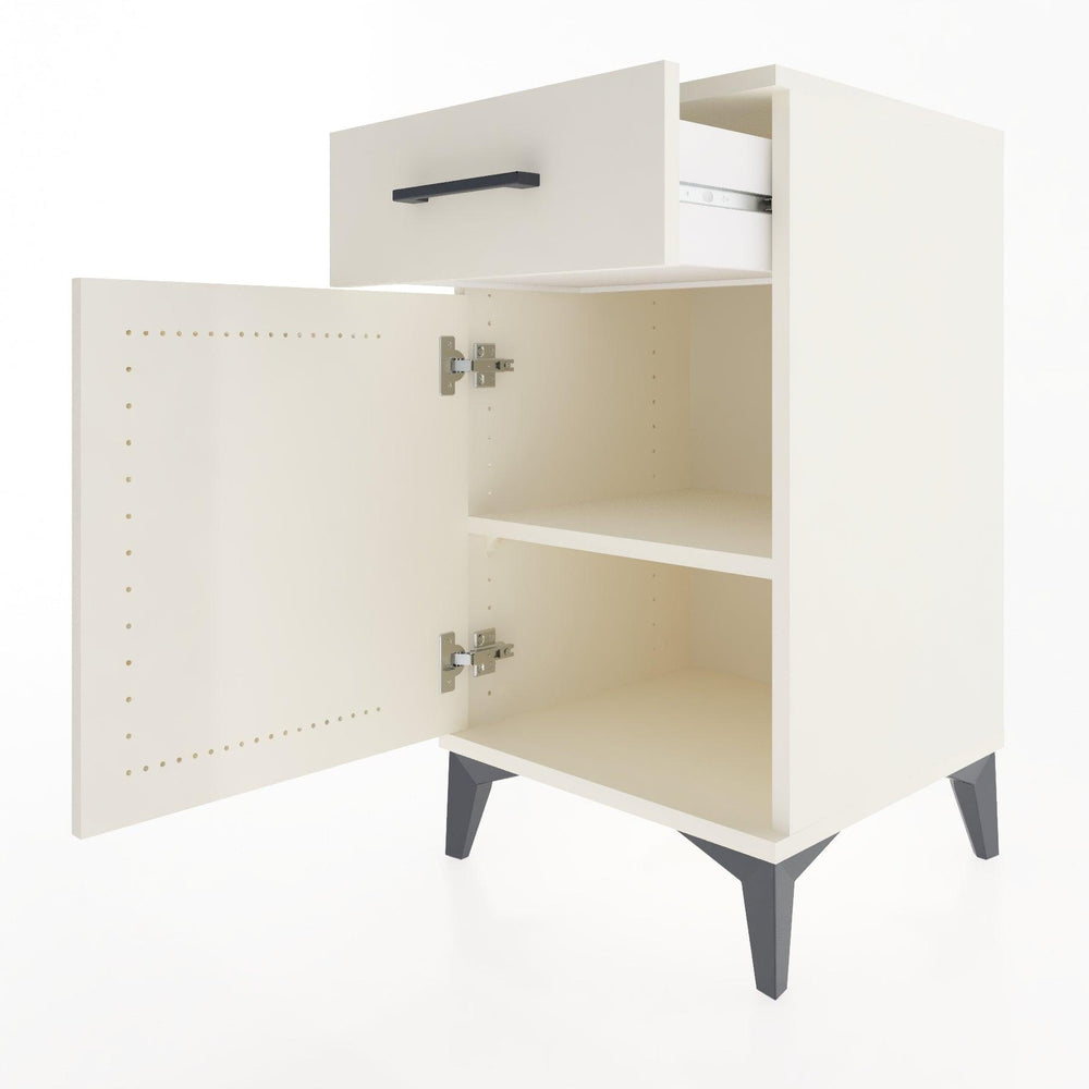 Woodntry Modular Nightstand Moonstone 44x44x68 cm with Cover and Drawer KC21-1