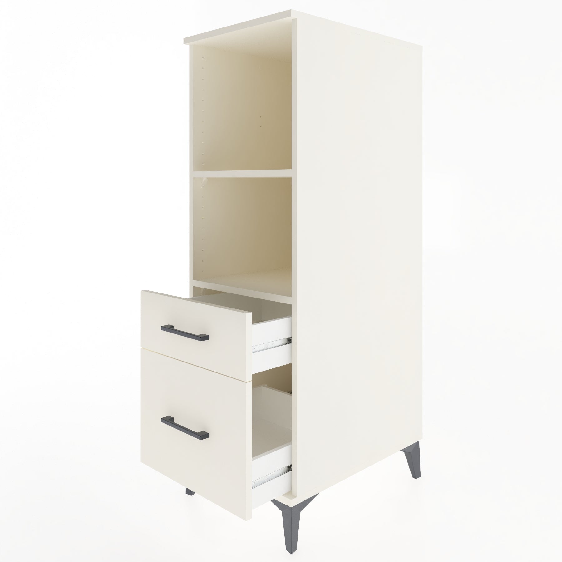 Woodntry Modular Cabinet Moonstone 44x59x122 cm with Drawers and Shelves CR71-1