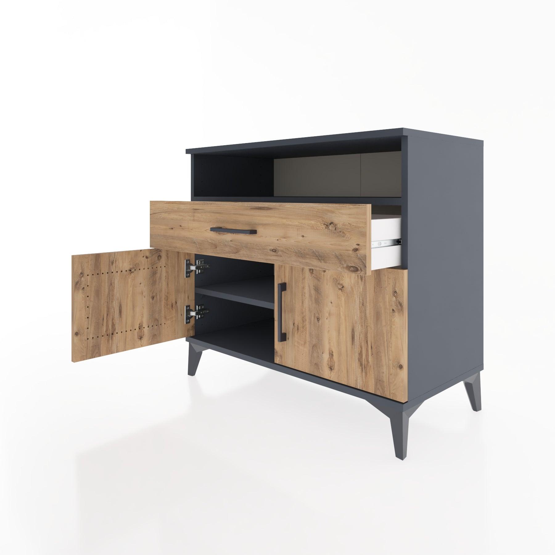 Woodntry Modular Dresser Anthracite 88x44x68 cm Functional F21-2