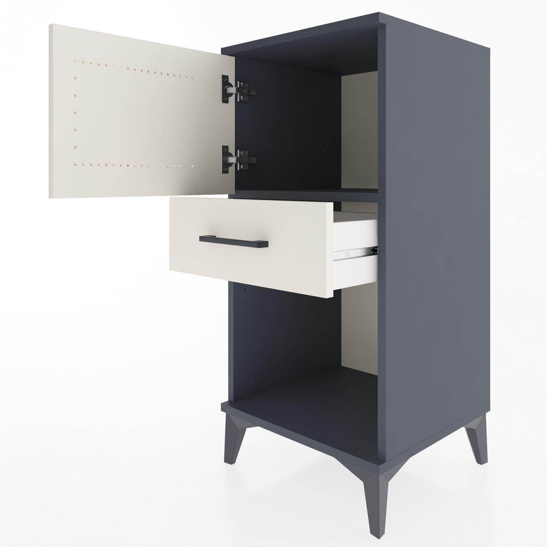 Woodntry Modular Nightstand Anthracite 44x44x84 cm Functional F43-2