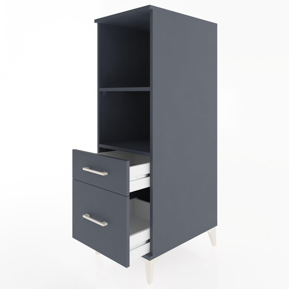 Woodntry Modular Cabinet Anthracite 44x30x122 cm with Drawers and Shelves CR71-2