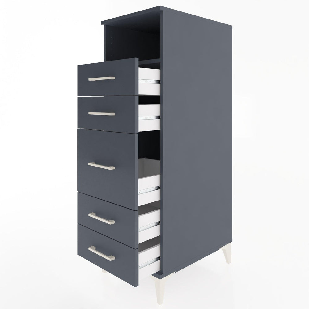 Woodntry Modular Cabinet Anthracite 44x30x122 cm with Drawers and Shelves CR21-2