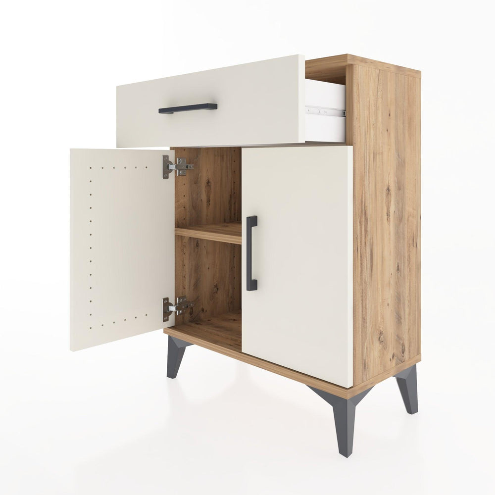 Woodntry Modular Nightstand Pine 60x30x68 cm with Cover and Drawer KC21-3