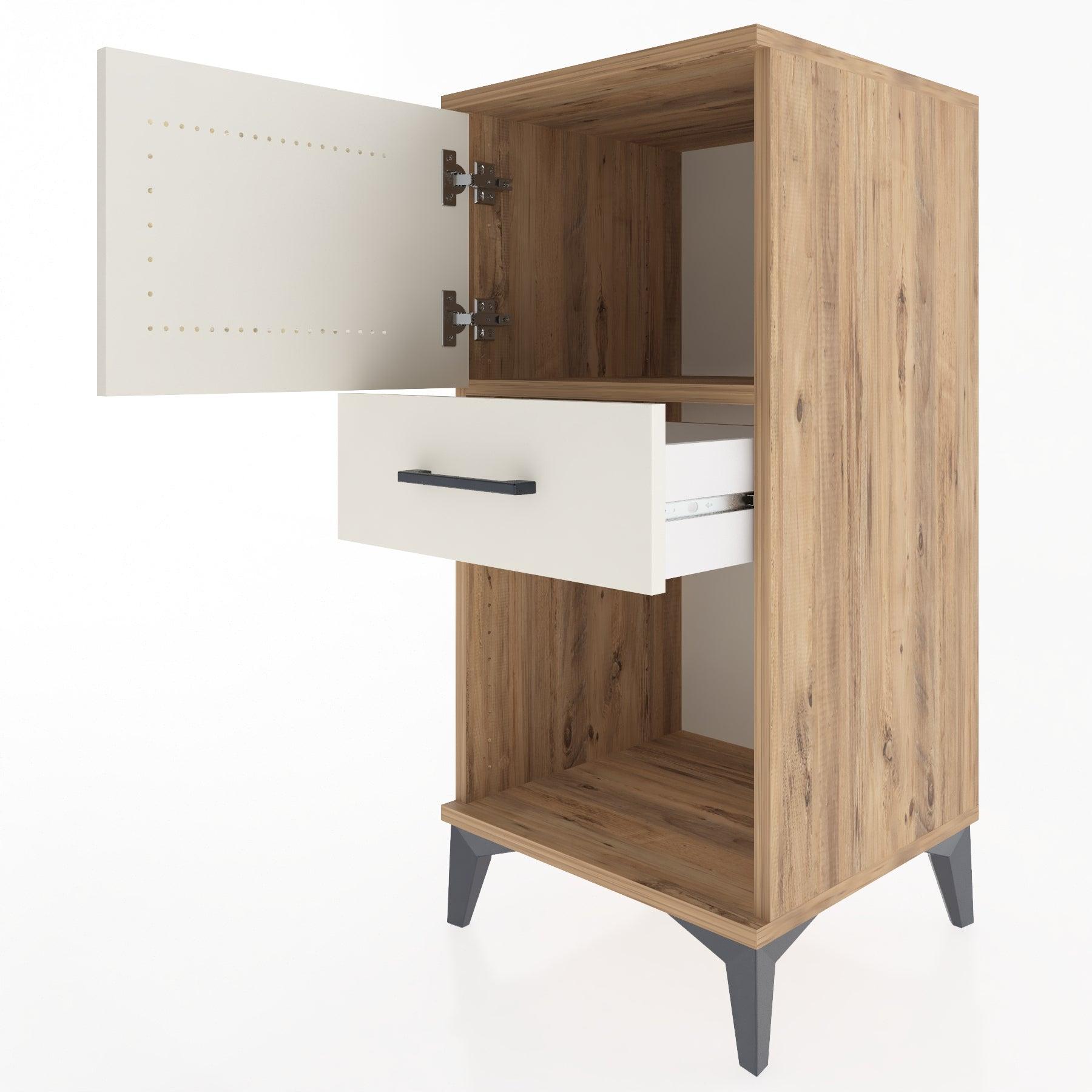 Woodntry Modular Nightstand Pine 44x44x84 cm Functional F43-3