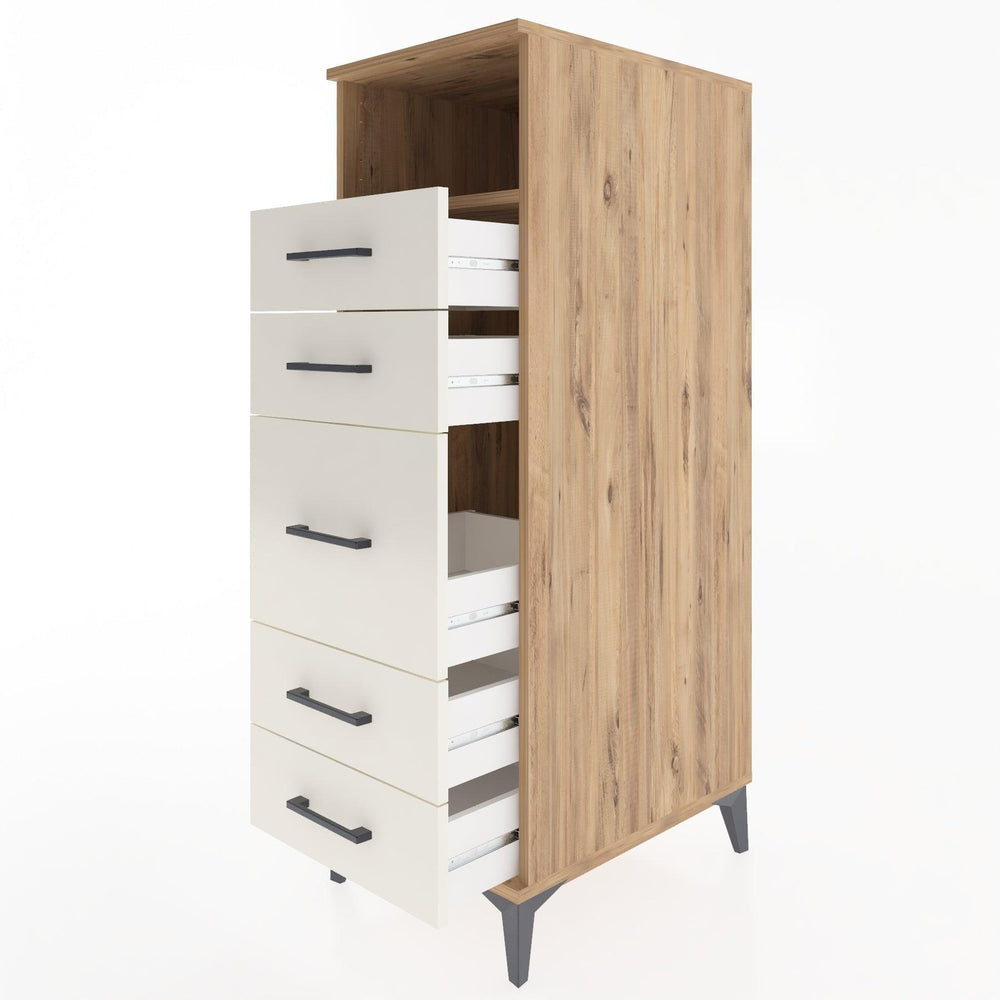 Woodntry Modular Cabinet Pine 44x30x122 cm with Drawers and Shelves CR21-3