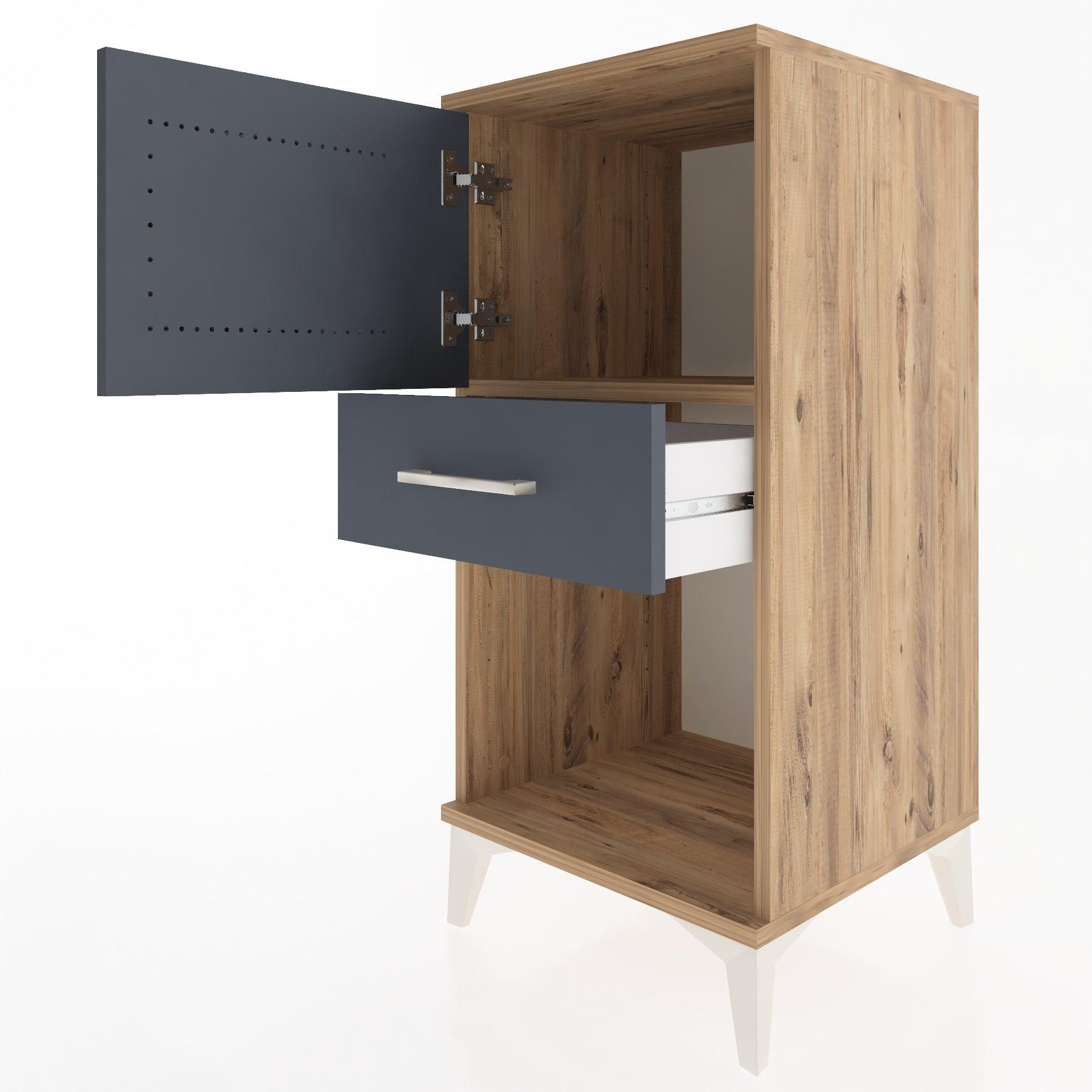 Woodntry Modular Nightstand Pine 44x44x84 cm Functional F43-3