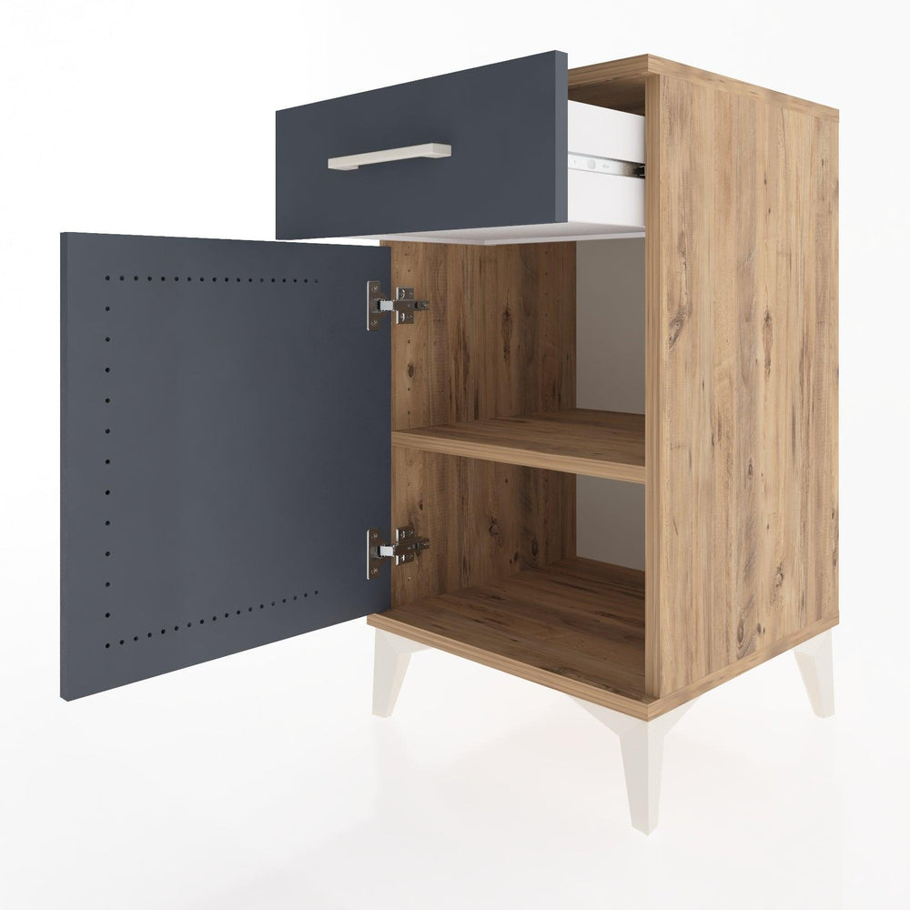 Woodntry Modular Nightstand Pine 44x44x68 cm with Cover and Drawer KC21-3