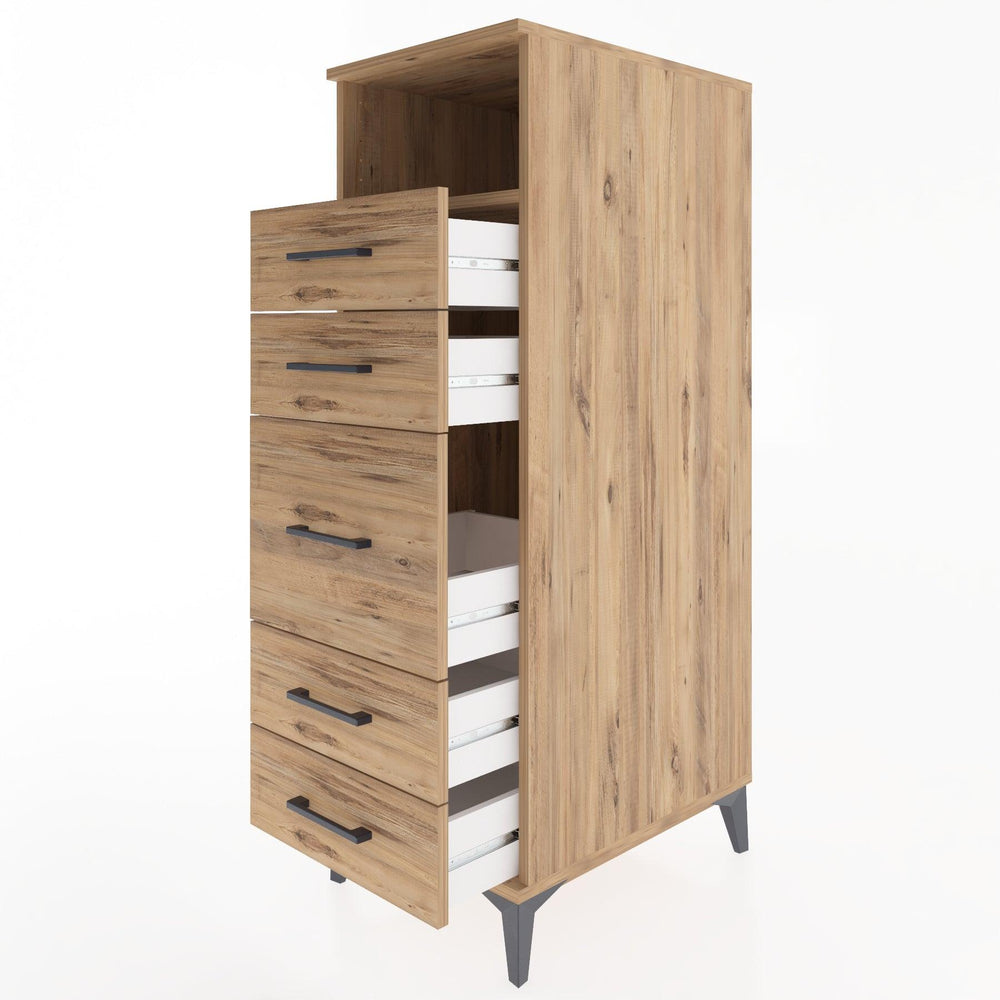 Woodntry Modular Cabinet Pine 44x59x122 cm with Drawers and Shelves CR21-3