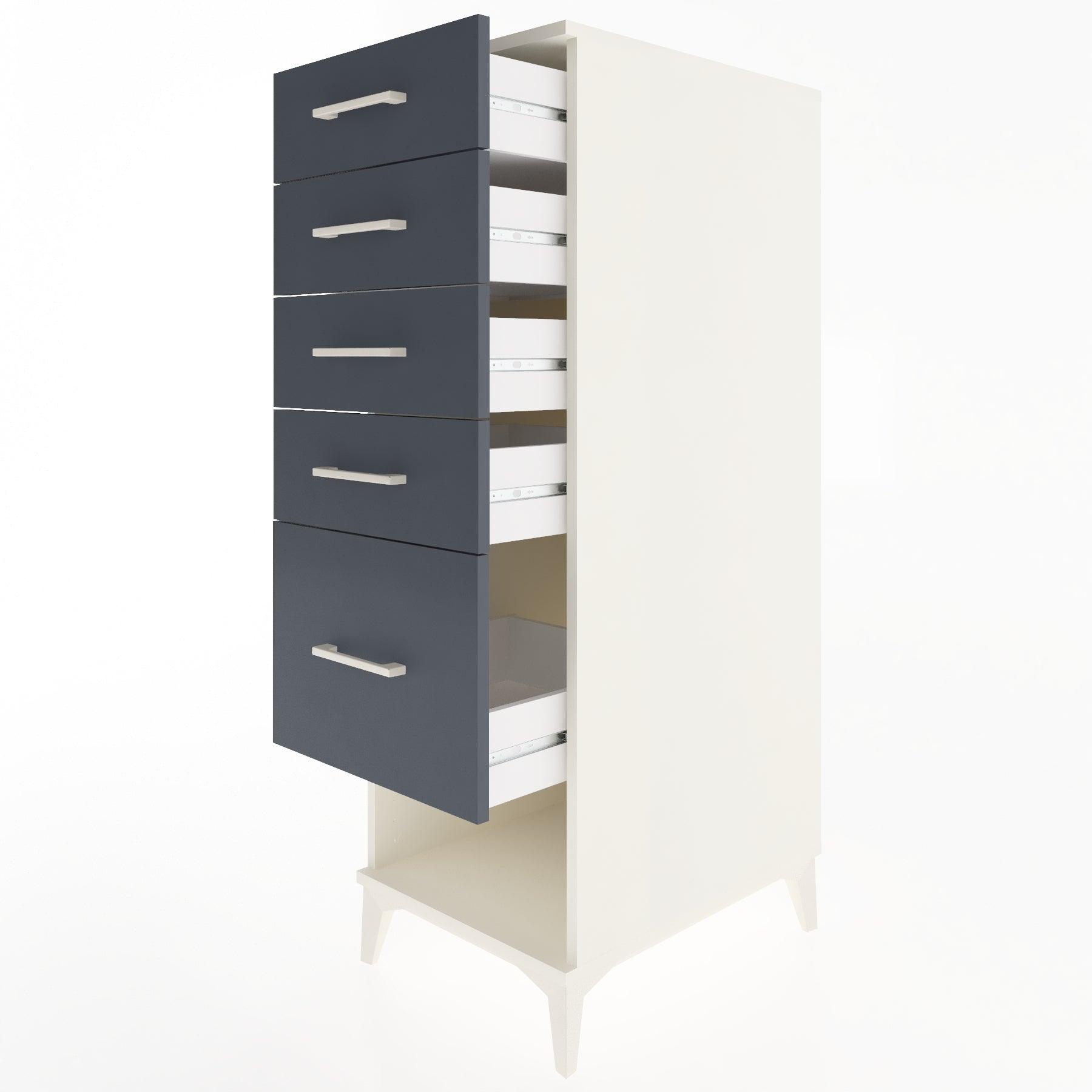 Woodntry Modular Cabinet Moonstone 44x30x122 cm with Drawers and Shelves CR22-1