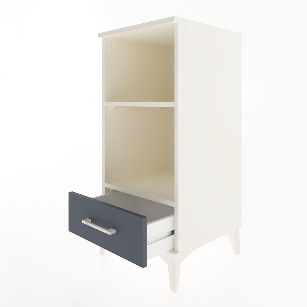 Woodntry Modular Nightstand Moonstone 44x44x84 cm with Drawer and Shelf CR24-1