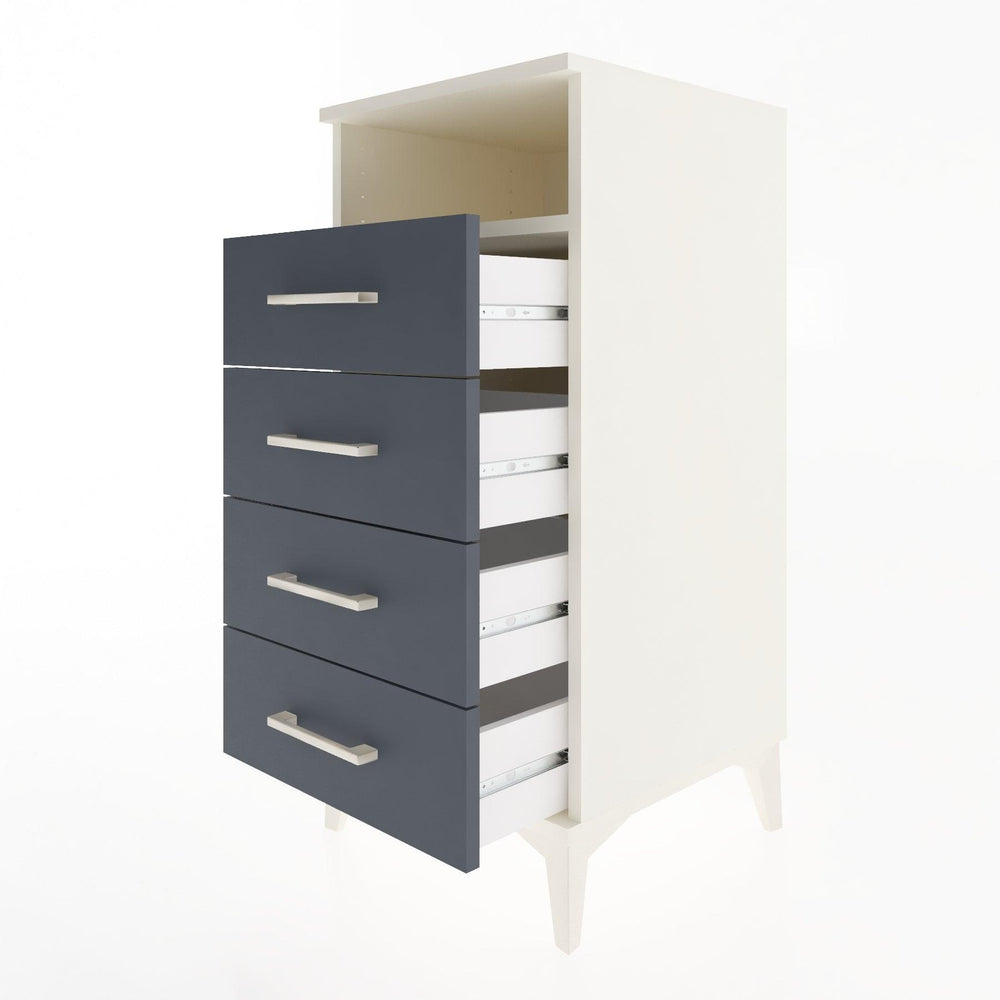 Woodntry Modular Nightstand Moonstone 44x44x84 cm with Drawer and Shelf CR22-1