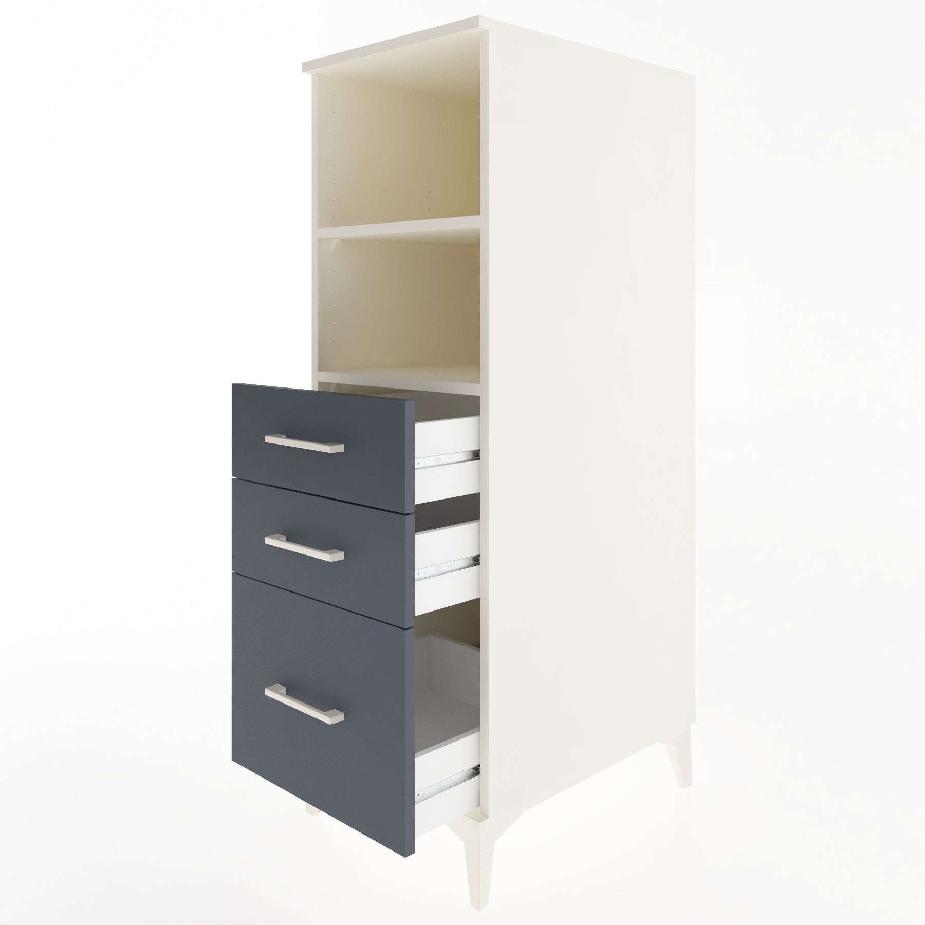 Woodntry Modüler Dolap Aytaşı 44x59x122 cm Çekmeceli ve Raflı CR72-1