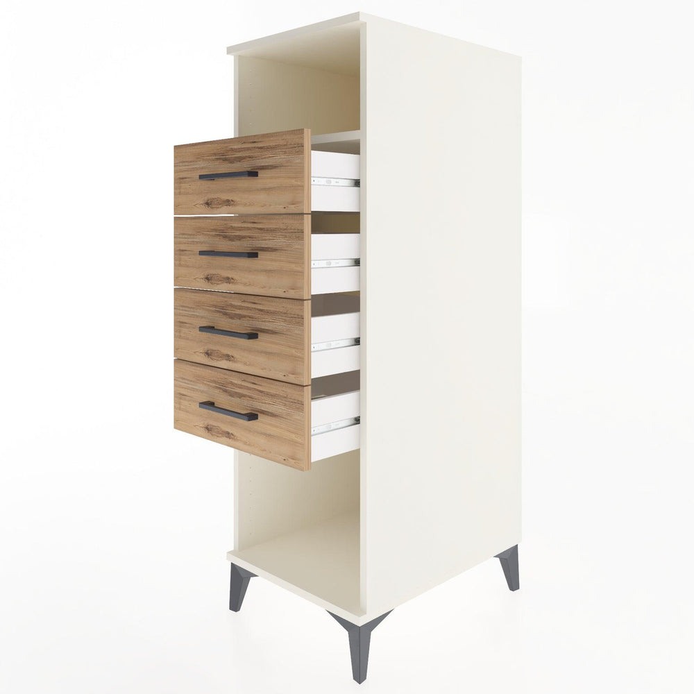 Woodntry Modüler Dolap Aytaşı 44x30x122 cm Çekmeceli ve Raflı CR122-1
