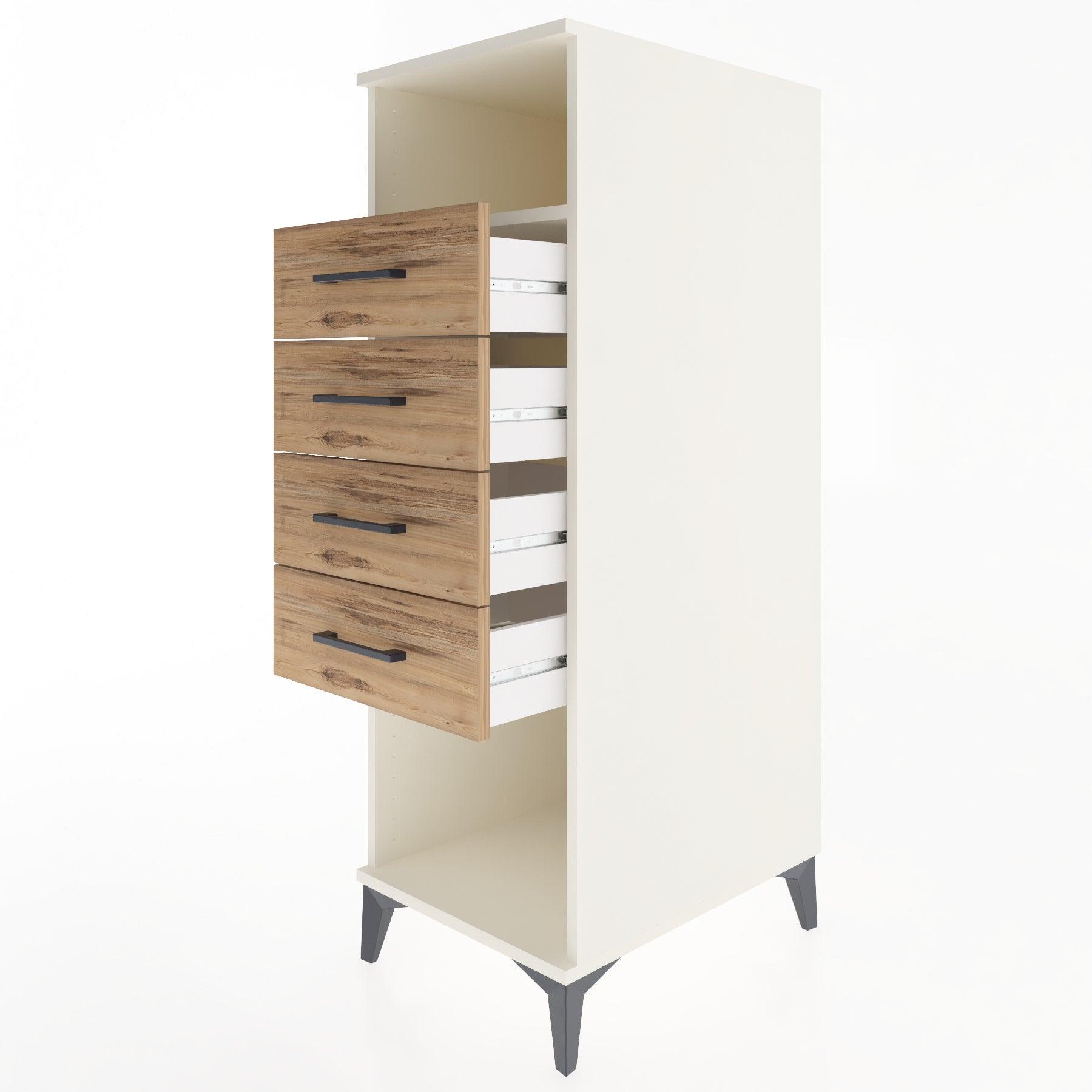 Woodntry Modular Cabinet Moonstone 44x59x122 cm with Drawers and Shelves CR122-1