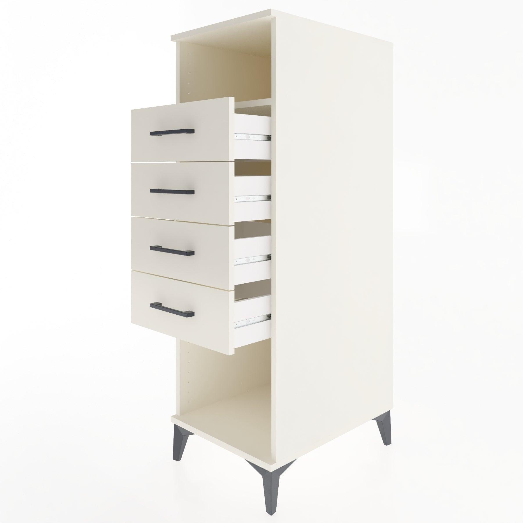 Woodntry Modular Cabinet Moonstone 44x59x122 cm with Drawers and Shelves CR122-1