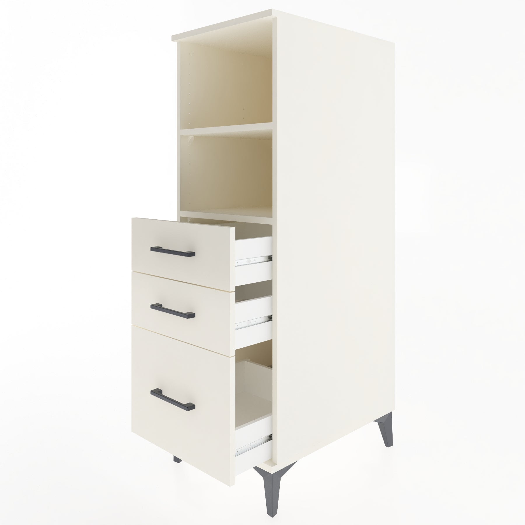 Woodntry Modüler Dolap Aytaşı 44x59x122 cm Çekmeceli ve Raflı CR72-1