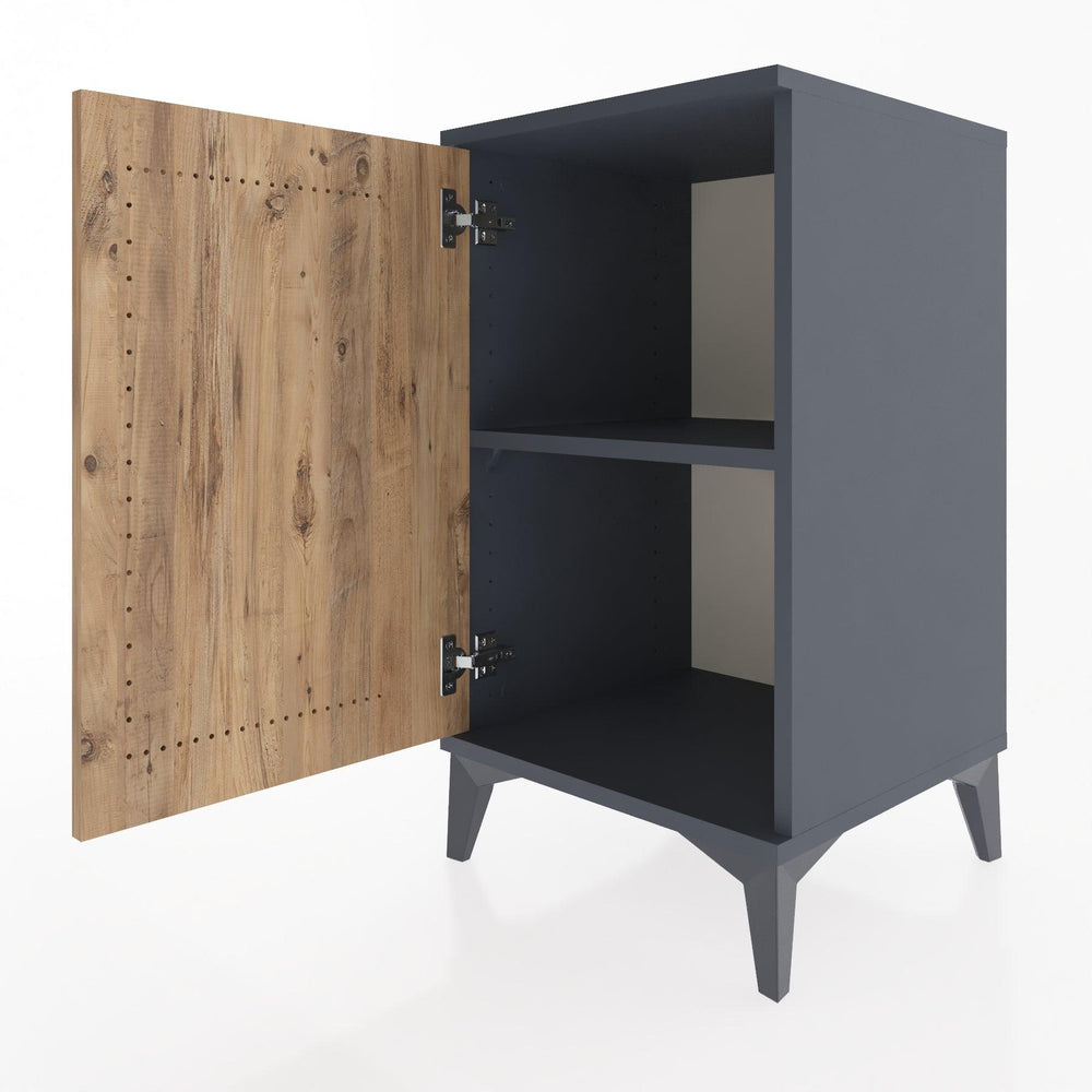 Woodntry Modular Nightstand Anthracite 44x44x68 cm with Lid K22-2