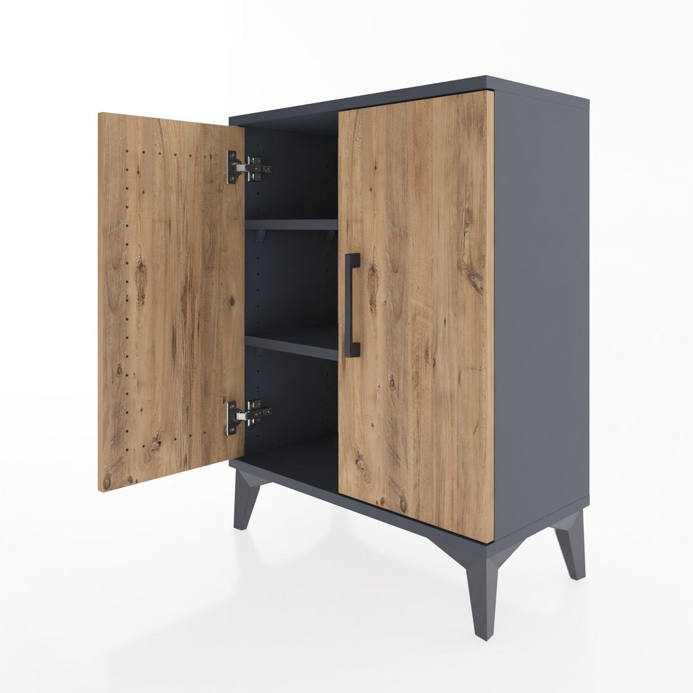 Woodntry Modular Nightstand Anthracite 60x30x68 cm with Lid K22-2