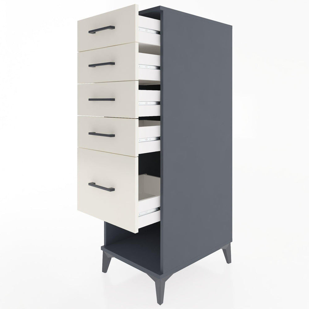 Woodntry Modular Cabinet Anthracite 44x30x122 cm with Drawers and Shelves CR22-2