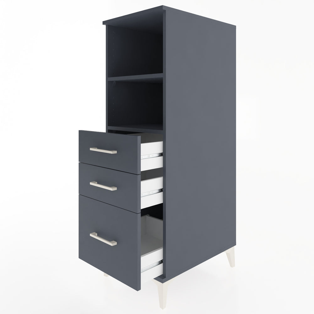 Woodntry Modular Cabinet Anthracite 44x59x122 cm with Drawers and Shelves CR72-2