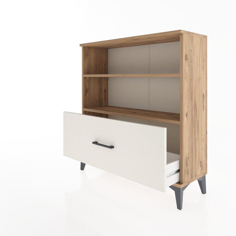 Woodntry Modüler Şifonyer Çam 88x30x84 cm Çekmeceli ve Raflı CR22-3