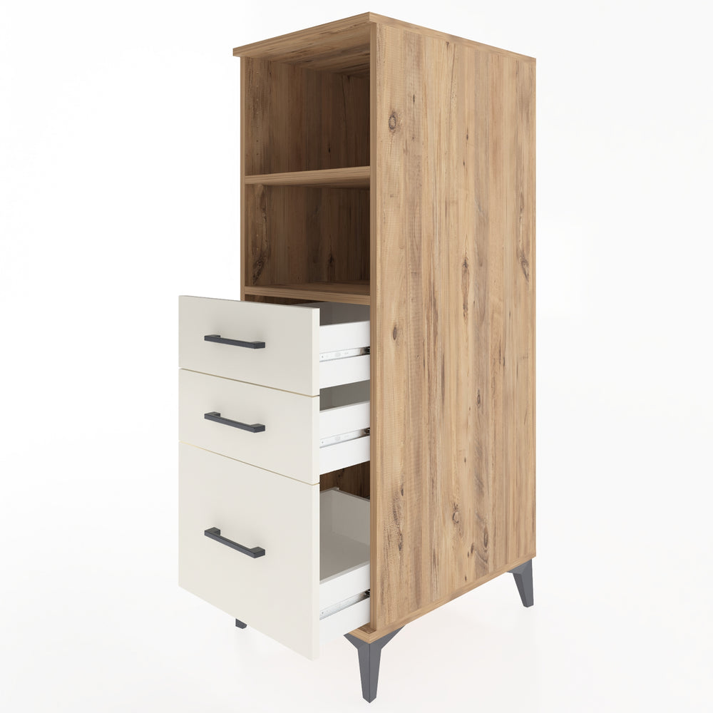 Woodntry Modular Cabinet Pine 44x59x122 cm with Drawers and Shelves CR72-3