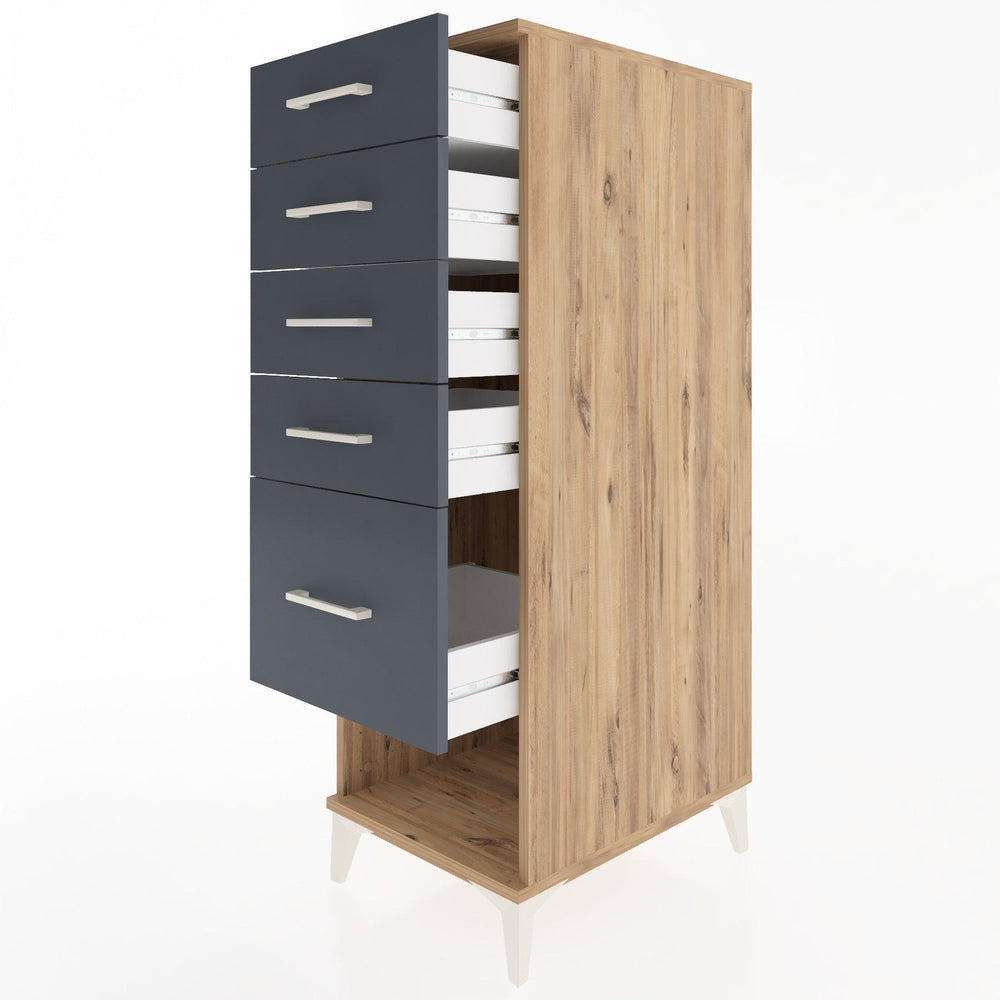 Woodntry Modular Cabinet Pine 44x59x122 cm with Drawers and Shelves CR22-3