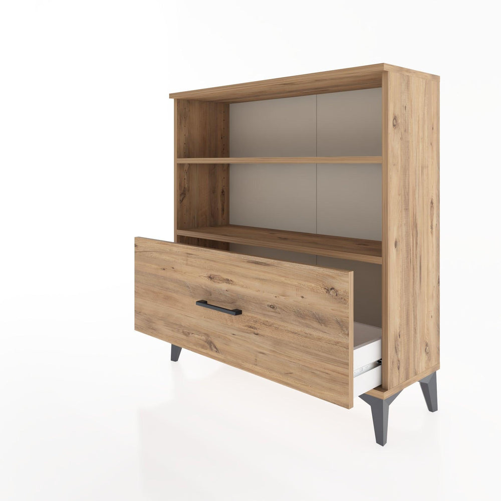 Woodntry Modüler Şifonyer Çam 88x30x84 cm Çekmeceli ve Raflı CR22-3