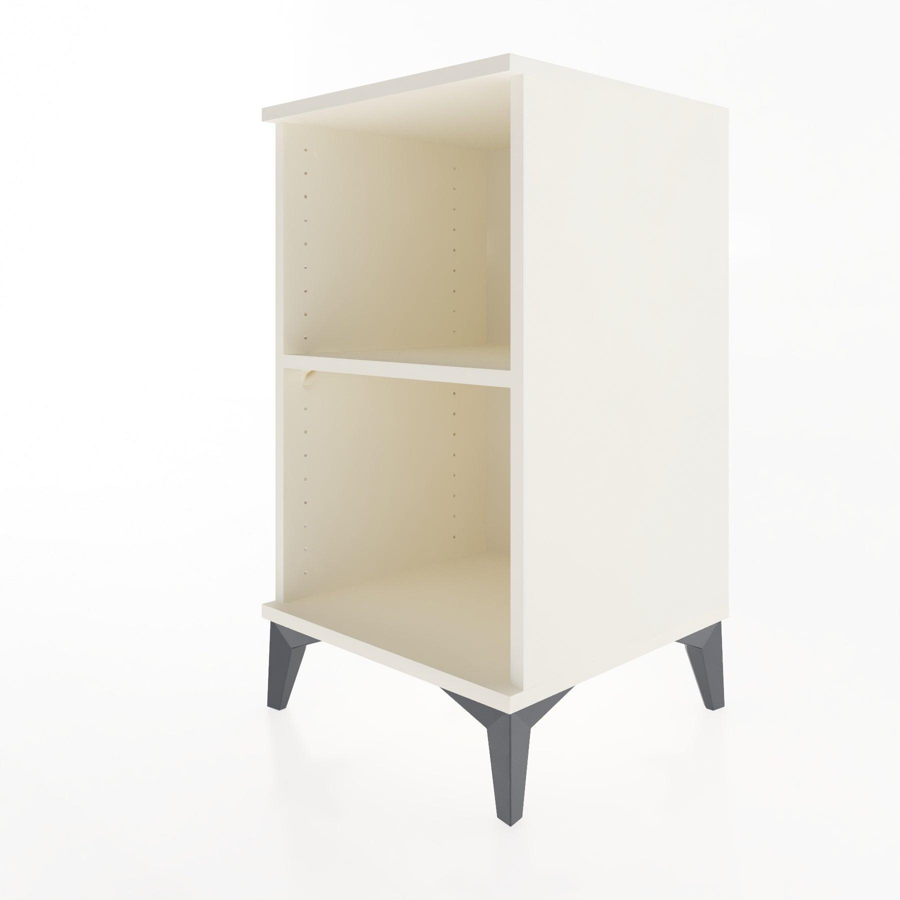 Woodntry Modular Nightstand Moonstone 44x44x68 cm with Shelf R23-1