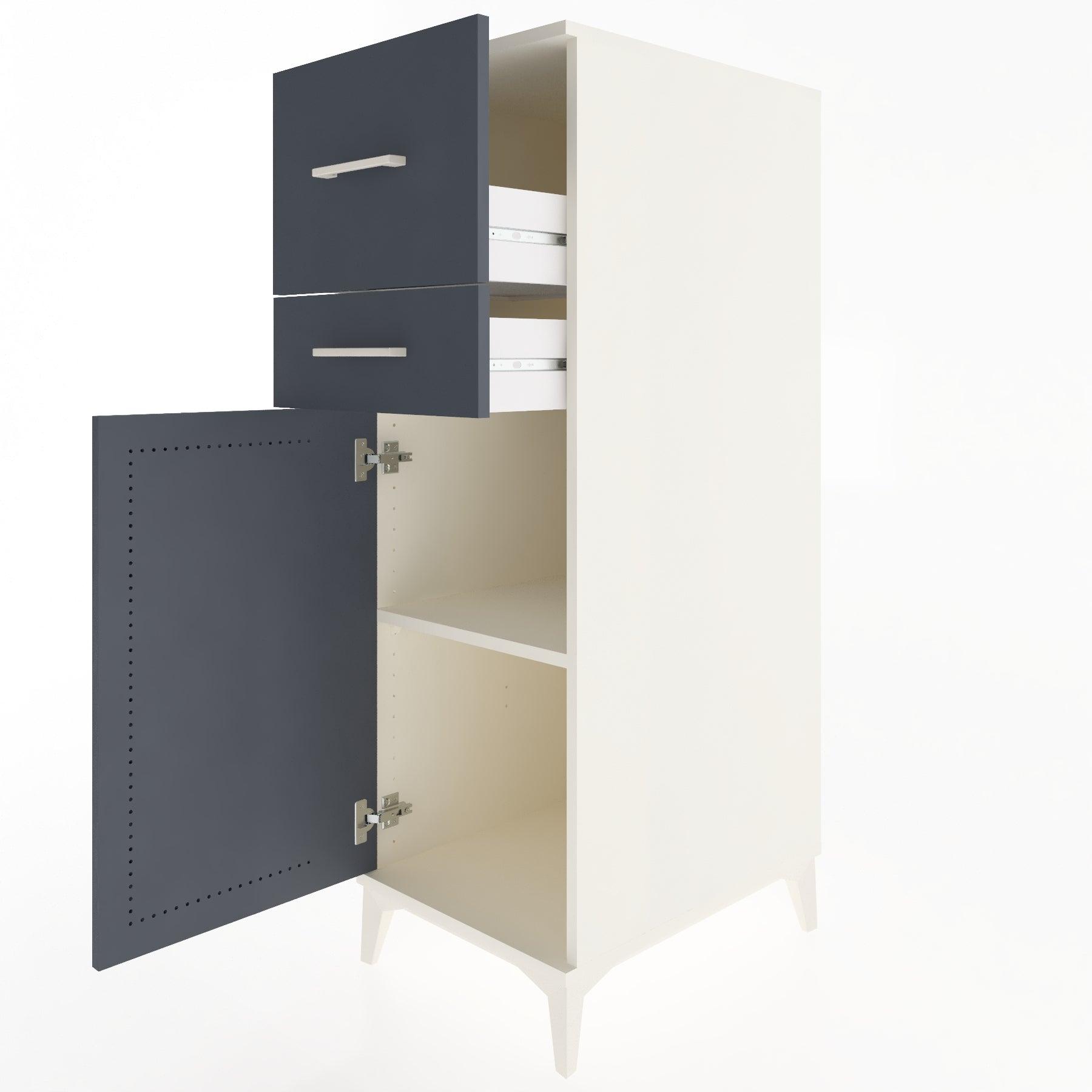 Woodntry Modular Cabinet Moonstone 44x59x122 cm with Doors and Drawers KC123-1