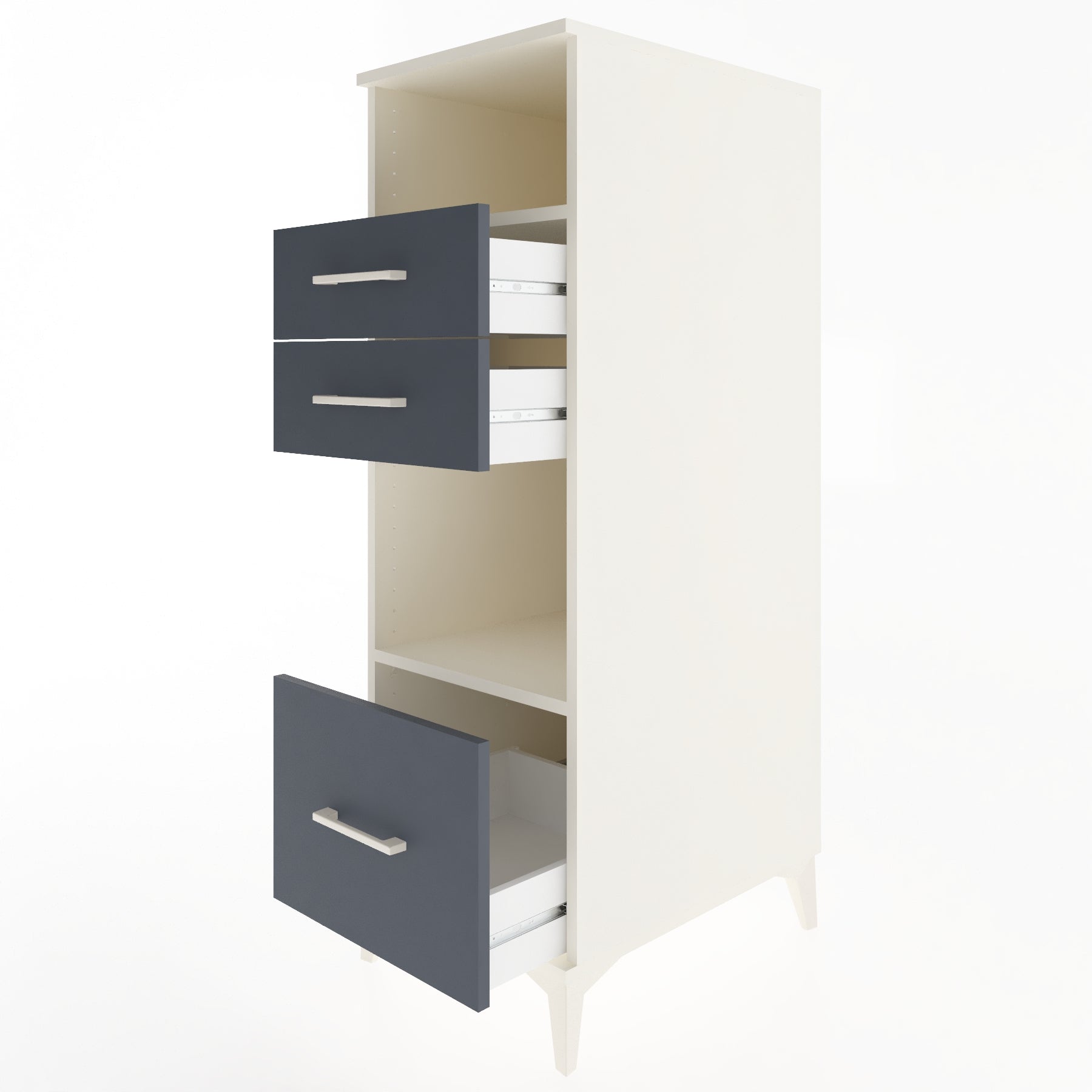 Woodntry Modüler Dolap Aytaşı 44x59x122 cm Çekmeceli ve Raflı CR73-1