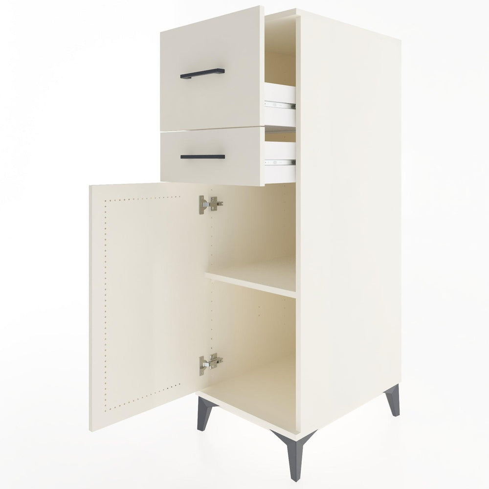 Woodntry Modular Cabinet Moonstone 44x30x122 cm with Doors and Drawers KC23-1