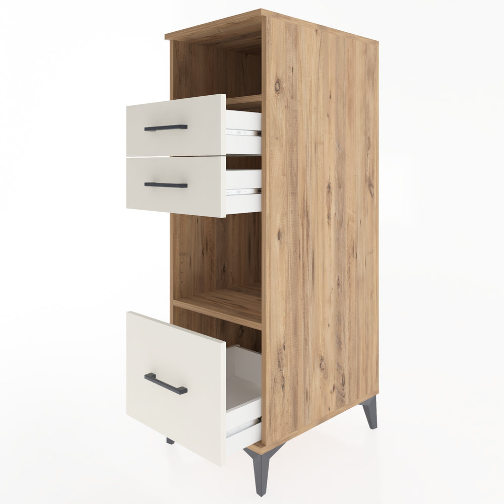 Woodntry Modular Cabinet Pine 44x59x122 cm with Drawers and Shelves CR73-3