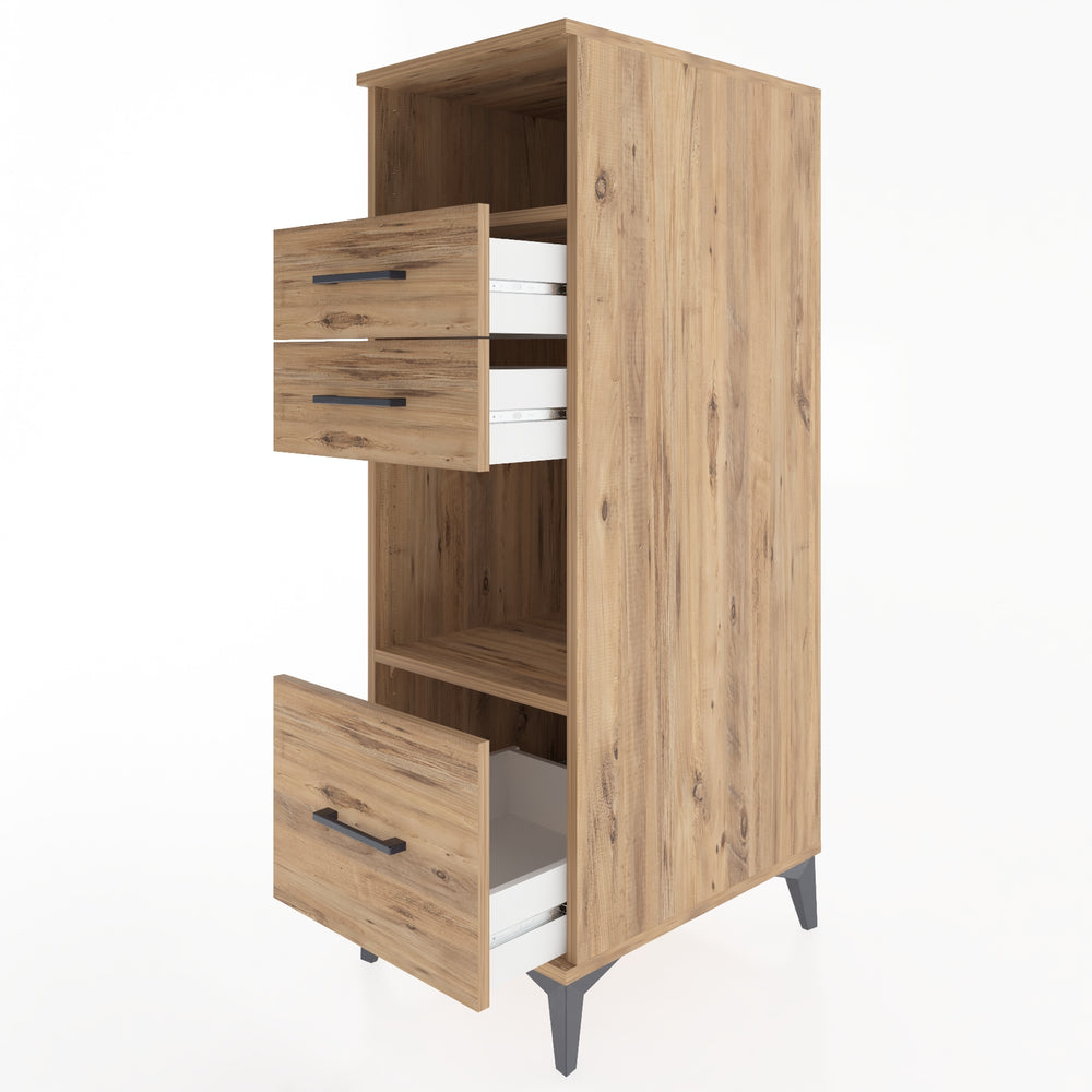 Woodntry Modular Cabinet Pine 44x59x122 cm with Drawers and Shelves CR73-3