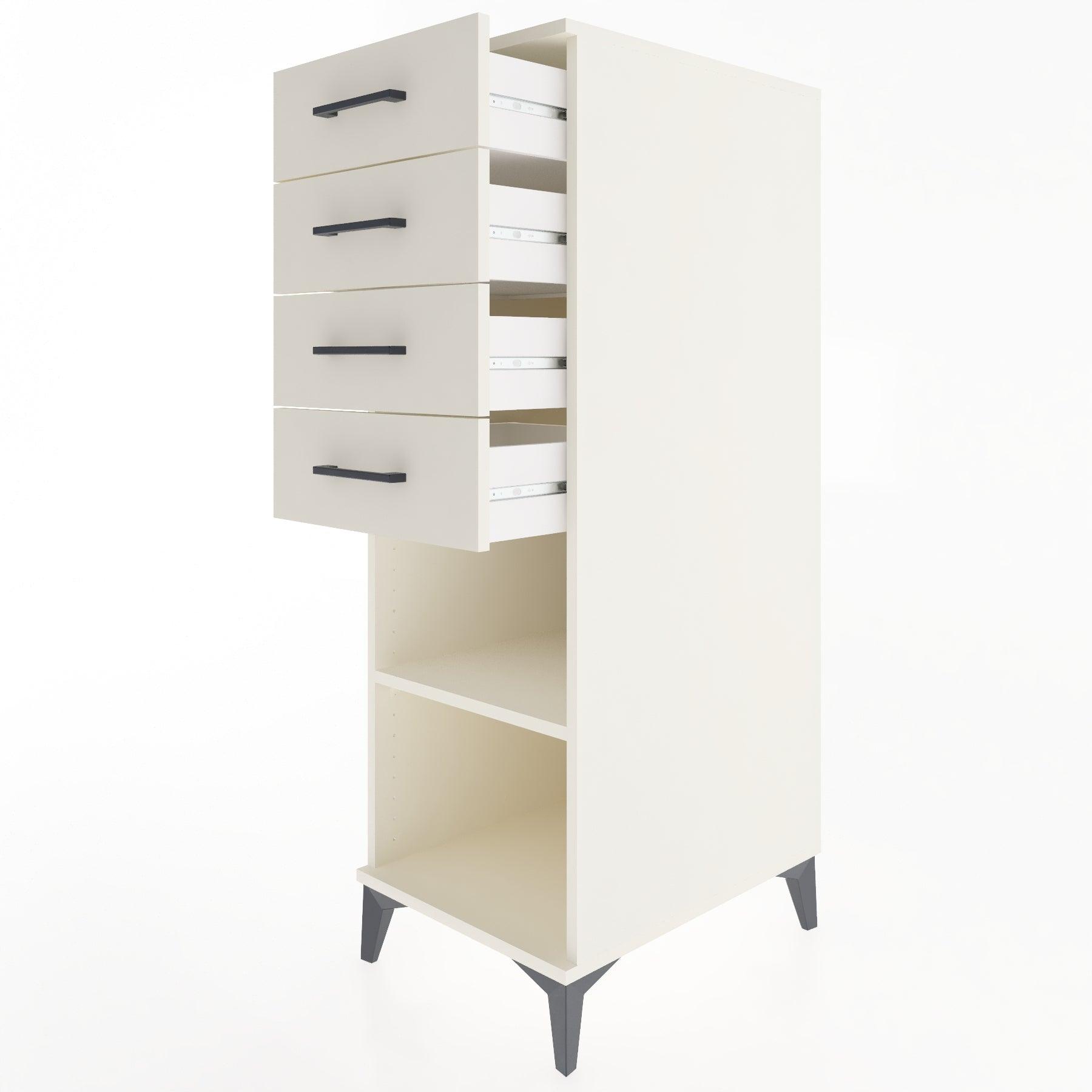 Woodntry Modular Cabinet Moonstone 44x59x122 cm with Drawers and Shelves CR124-1
