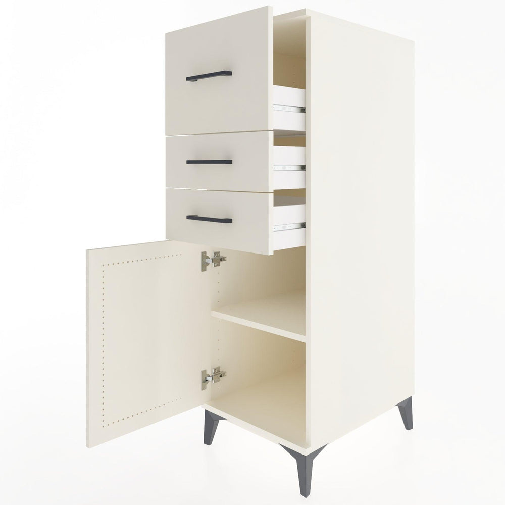 Woodntry Modular Cabinet Moonstone 44x30x122 cm with Doors and Drawers KC24-1