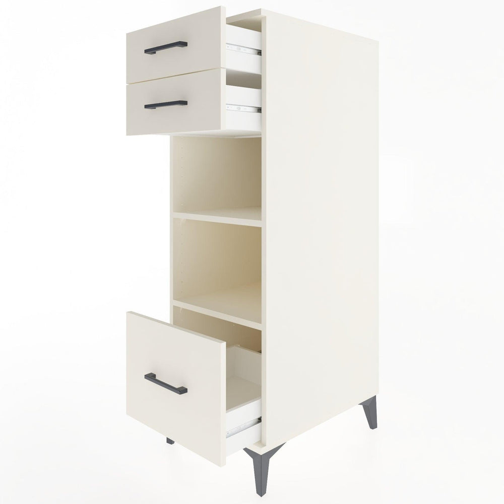 Woodntry Modular Cabinet Moonstone 44x30x122 cm with Drawers and Shelves CR74-1