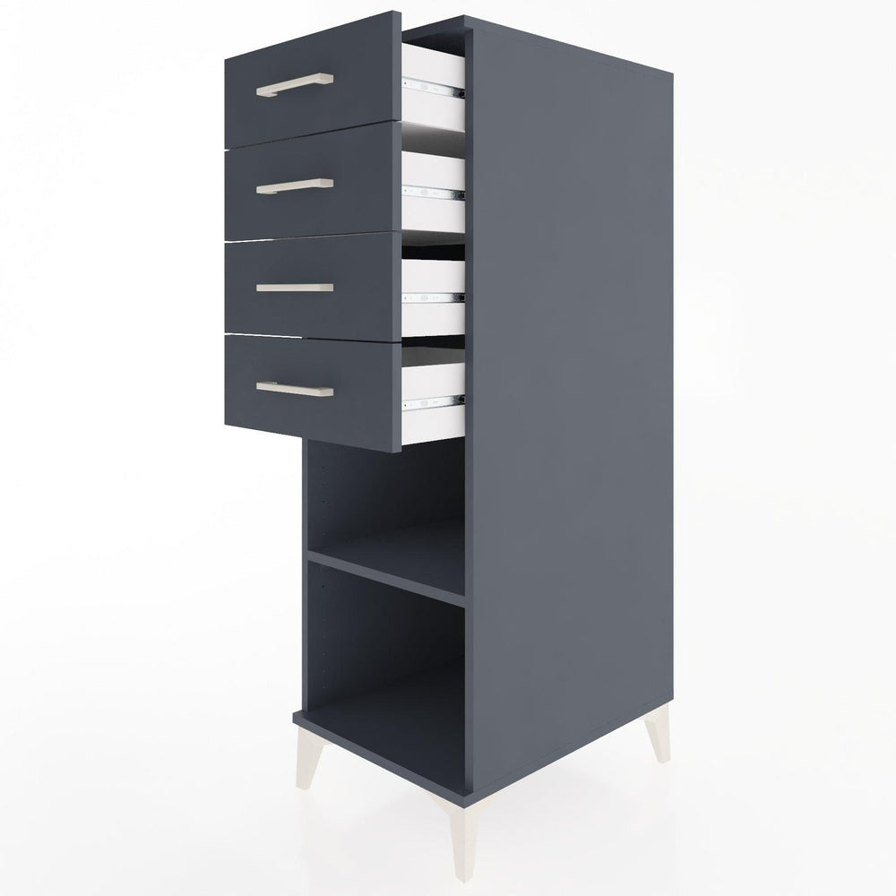 Woodntry Modular Cabinet Anthracite 44x30x122 cm with Drawers and Shelves CR124-2