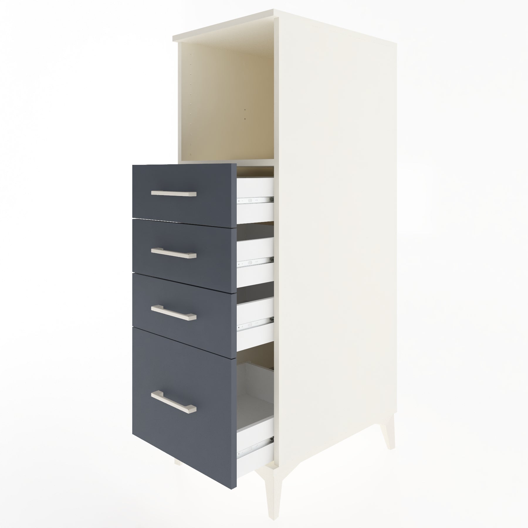 Woodntry Modular Cabinet Moonstone 44x59x122 cm with Drawers and Shelves CR75-1