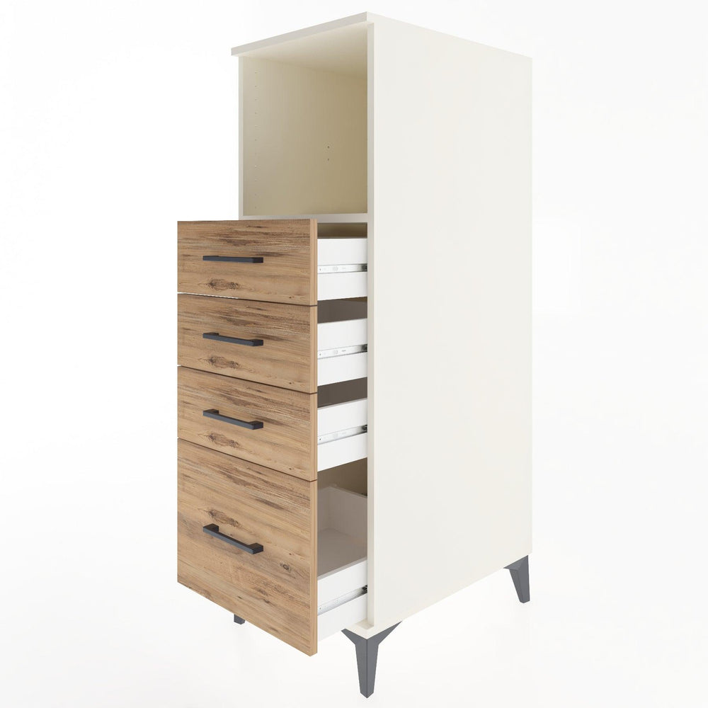 Woodntry Modular Cabinet Moonstone 44x30x122 cm with Drawers and Shelves CR75-1