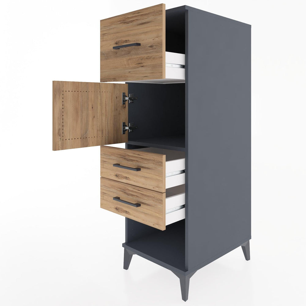 Woodntry Modular Cabinet Anthracite 44x30x122 cm Functional F25-2