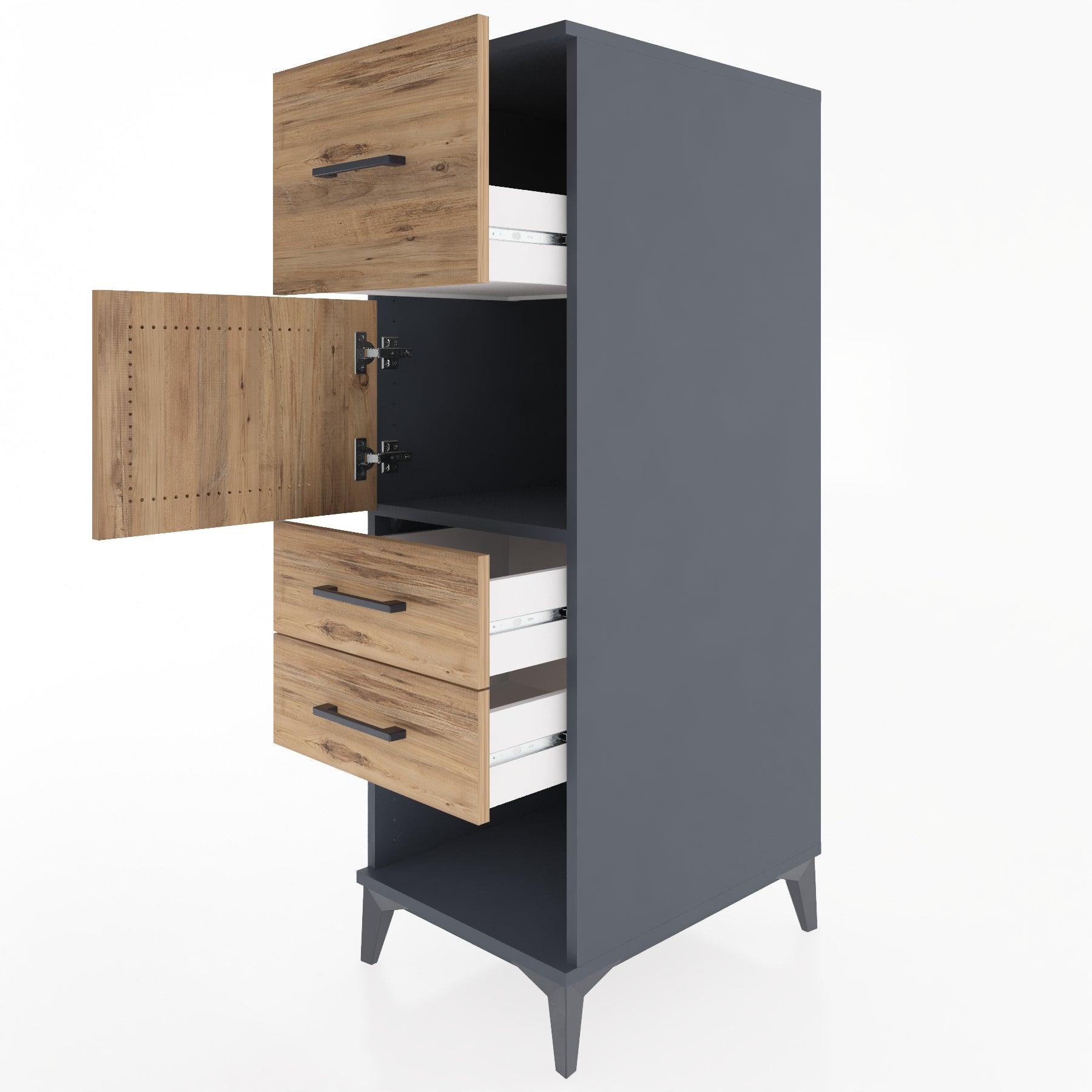 Woodntry Modular Cabinet Anthracite 44x59x122 cm Functional F125-2