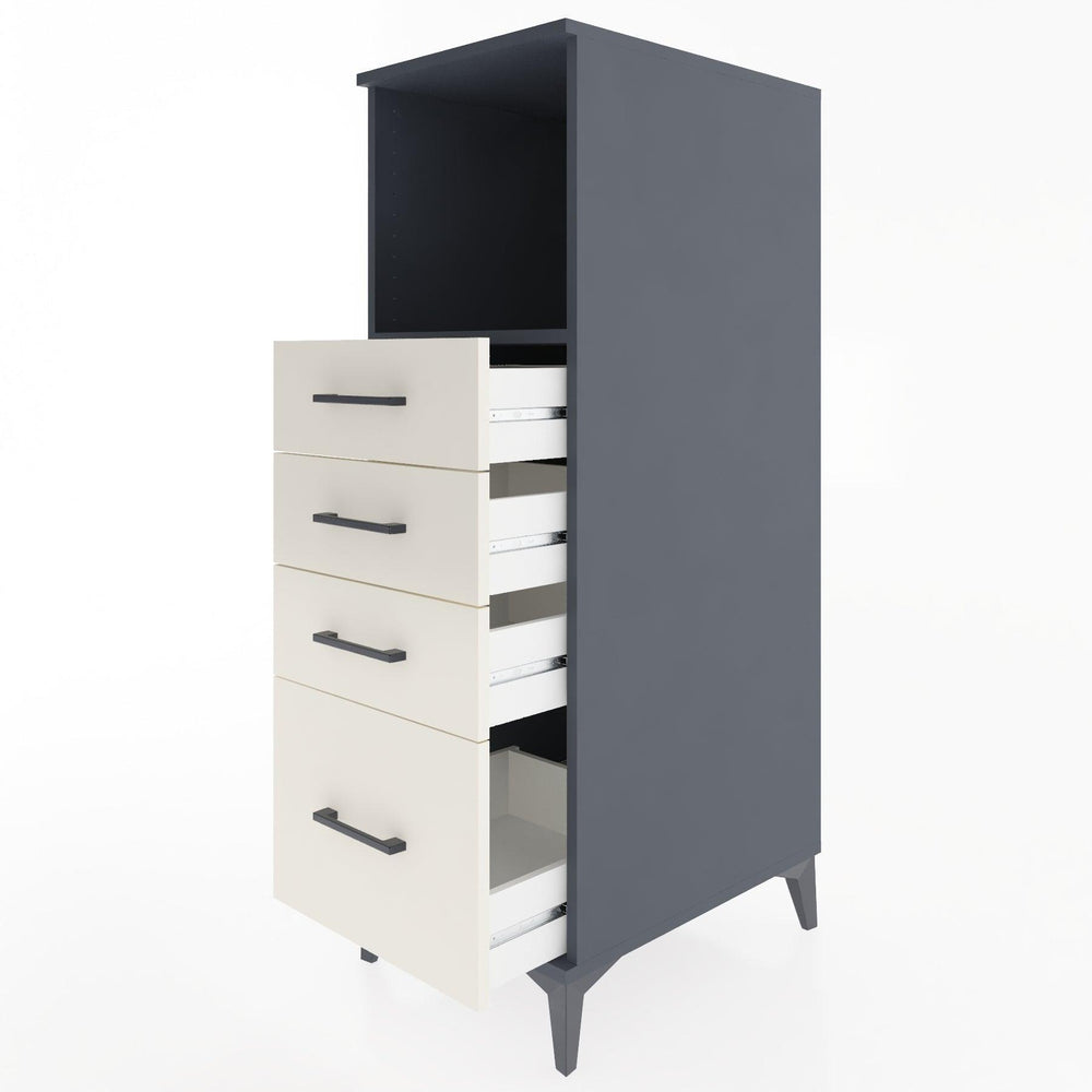 Woodntry Modular Cabinet Anthracite 44x30x122 cm with Drawers and Shelves CR75-2