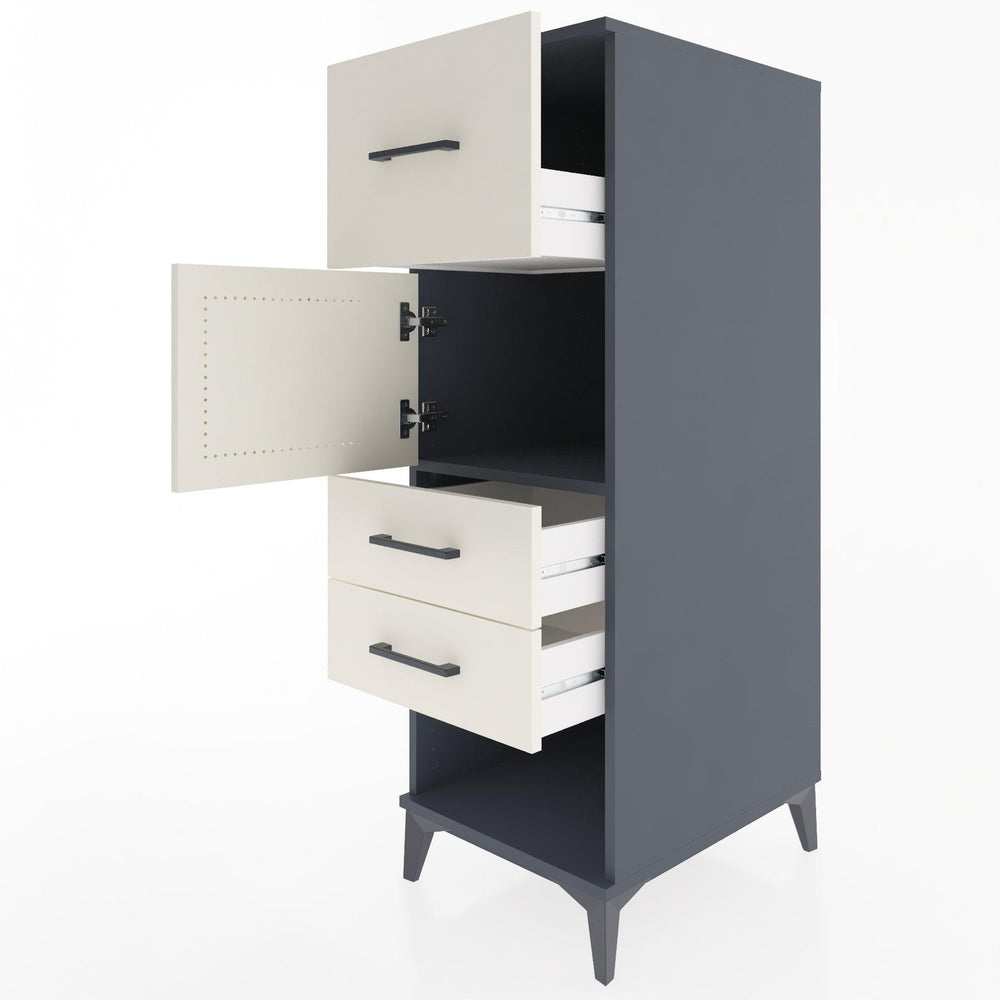 Woodntry Modüler Dolap Antrasit 44x59x122 cm Fonksiyonel F25-2