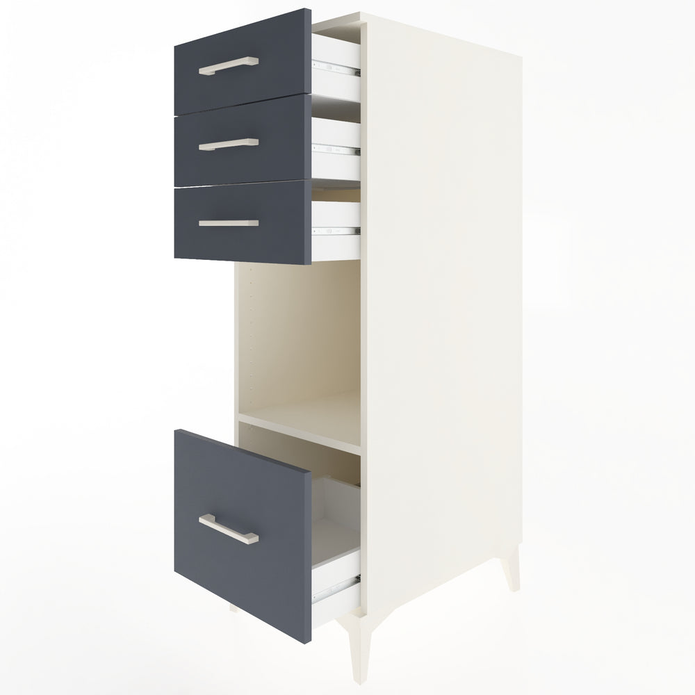Woodntry Modular Cabinet Moonstone 44x59x122 cm with Drawers and Shelves CR76-1