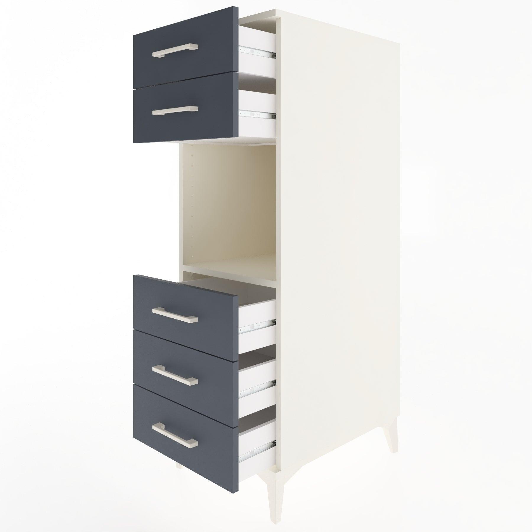 Woodntry Modular Cabinet Moonstone 44x59x122 cm with Drawers and Shelves CR126-1