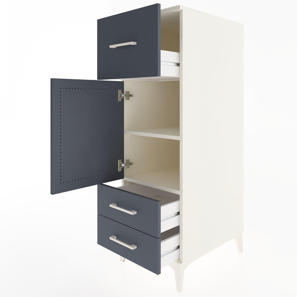 Woodntry Modular Cabinet Moonstone 44x30x122 cm with Doors and Drawers KC26-1