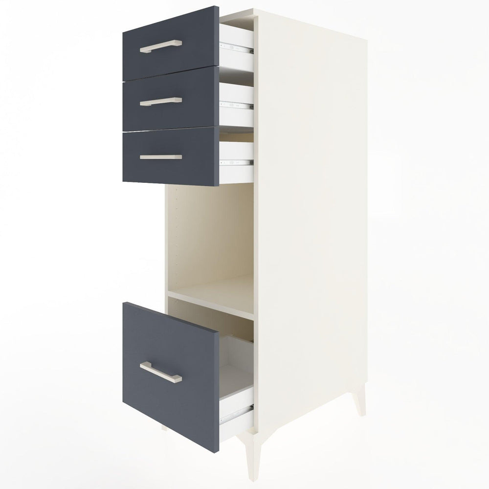 Woodntry Modular Cabinet Moonstone 44x30x122 cm with Drawers and Shelves CR76-1