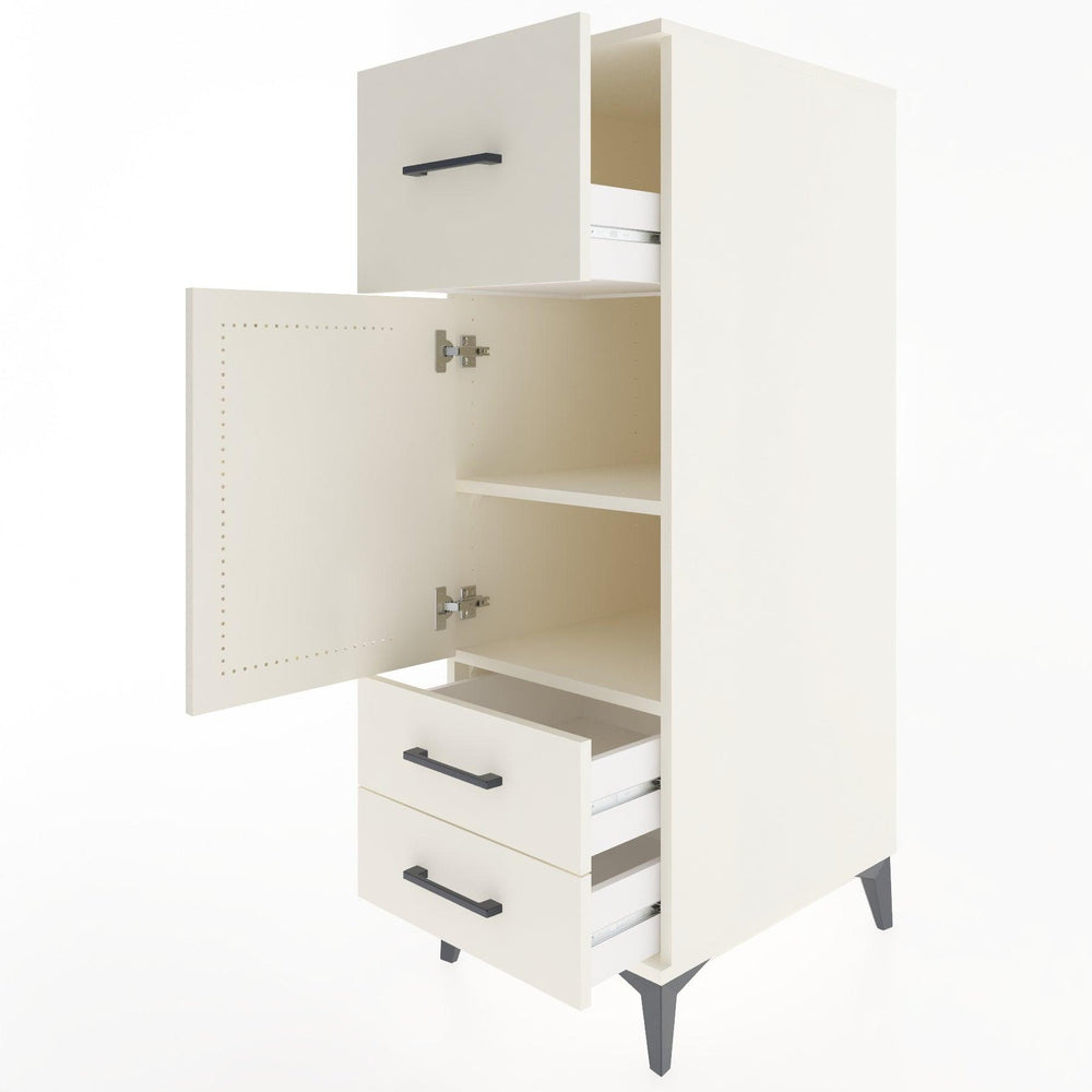 Woodntry Modüler Dolap Aytaşı 44x59x122 cm Kapaklı ve Çekmeceli KC26-1