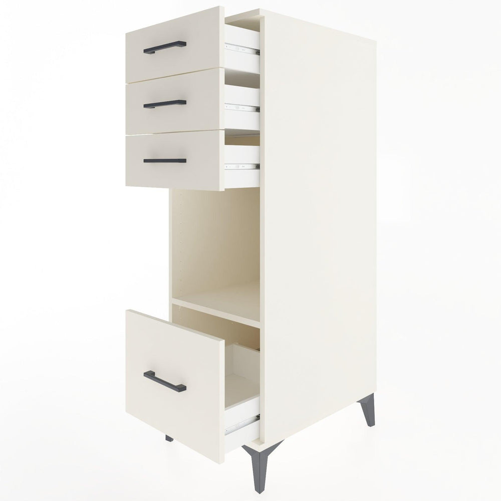Woodntry Modular Cabinet Moonstone 44x30x122 cm with Drawers and Shelves CR76-1